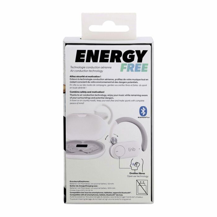 Auriculares deportivos T'NB ENERGY PLUS Blanco 2 Auriculares deportivos T'NB ENERGY PLUS Blanco 2