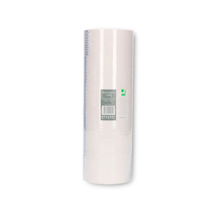 Cinta Adhesiva Q-Connect Polipropileno Blanca 66 Mt X 50 mm Para Embalaje 6 unidades 6