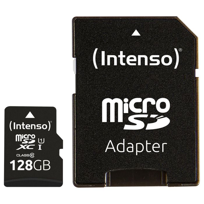 Intenso 3424491 Tarjeta MicroSDXC 128GB Clase 10 UHS-I U1 con Adaptador SD 2