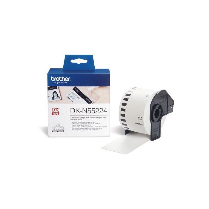 Brother DKN55224 Cinta de Papel Original No Adhesiva de 54mm, Consumible Garantizado para Calidad y Rendimiento Duradero