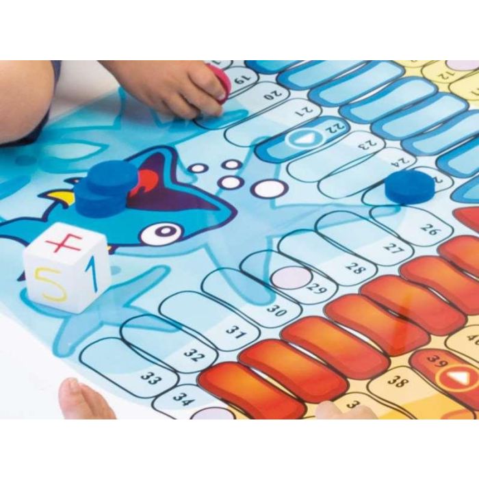 Cayro Juego Parchís Gigante de Suelo 100x100 cm Plástico 12