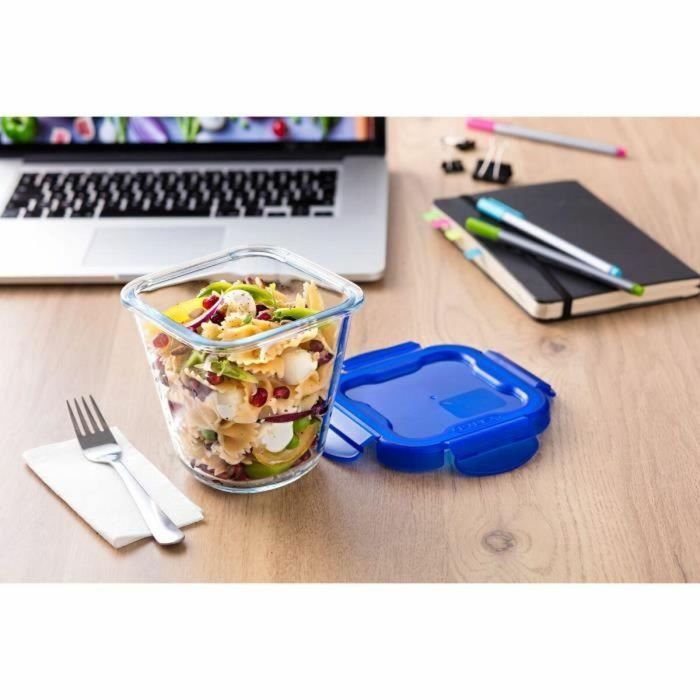Pyrex PYR3426470285155 Juego de 3 Recipientes para Pasta Cook&Go de Cristal con Tapa Hermética 12 x 12 cm 0,8 L 12