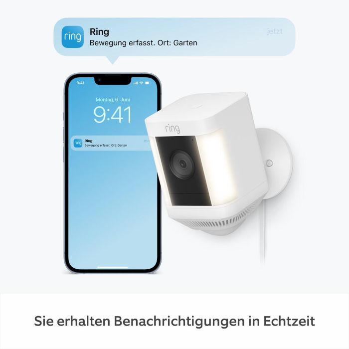 Ring Spotlight Cam Plus Plug-In, Cámara de seguridad IP exterior Wi-Fi Full HD 1080p, Detección de movimiento, Blanco 2 Ring Spotlight Cam Plus Plug-In, Cámara de seguridad IP exterior Wi-Fi Full HD 1080p, Detección de movimiento, Blanco 2