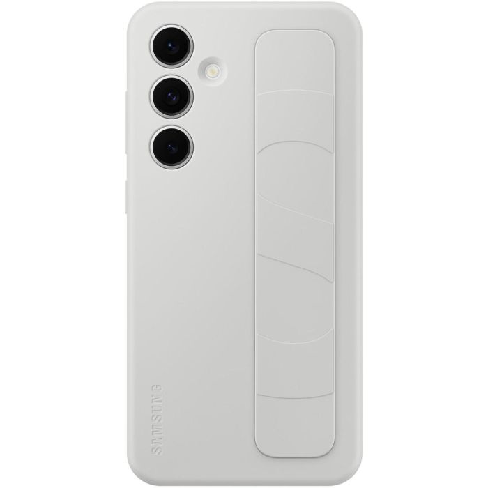 Samsung EF-GS721 Funda Standing Grip para Galaxy S24 FE Gris – Carcasa de Silicona con Soporte, Resistente a Golpes y Rayones