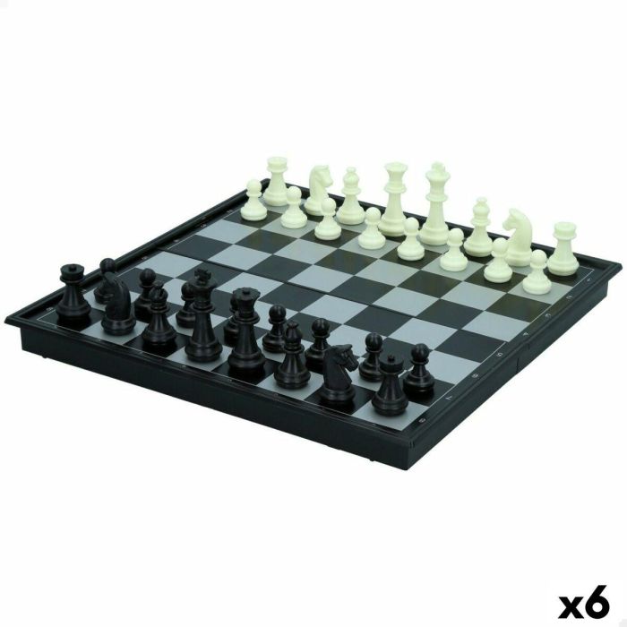Tablero de Ajedrez y Damas CB Games Plástico (6 Unidades) Tablero de Ajedrez y Damas CB Games Plástico (6 Unidades)