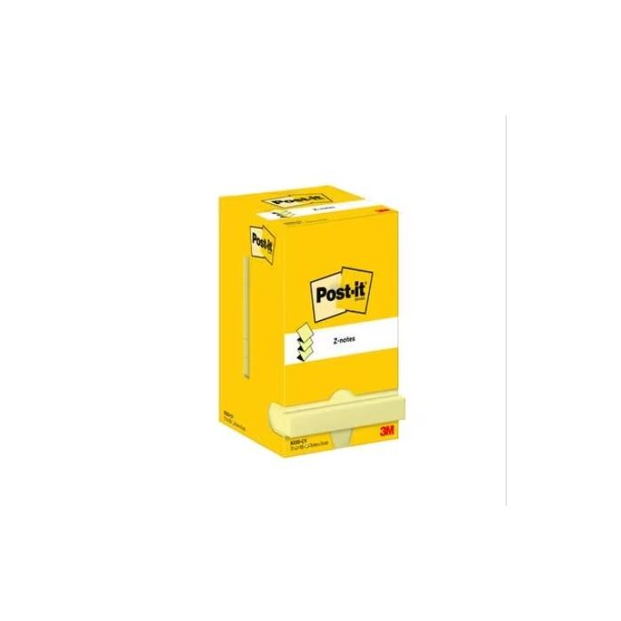 Post-It Blocs z-notas 100 hojas canary yellow 76x76 -pack 12-