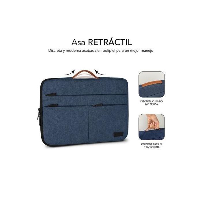 SUBBLIM Maletin Air Padding 360 Sleeve 15,6" Blue 3