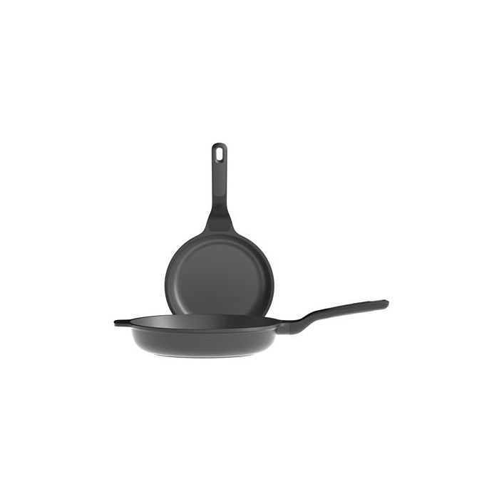 Berghoff 3950599 Lote 2 Sartenes Antiadherentes de Aluminio Reciclado 24-28 cm - Aptas para Inducción