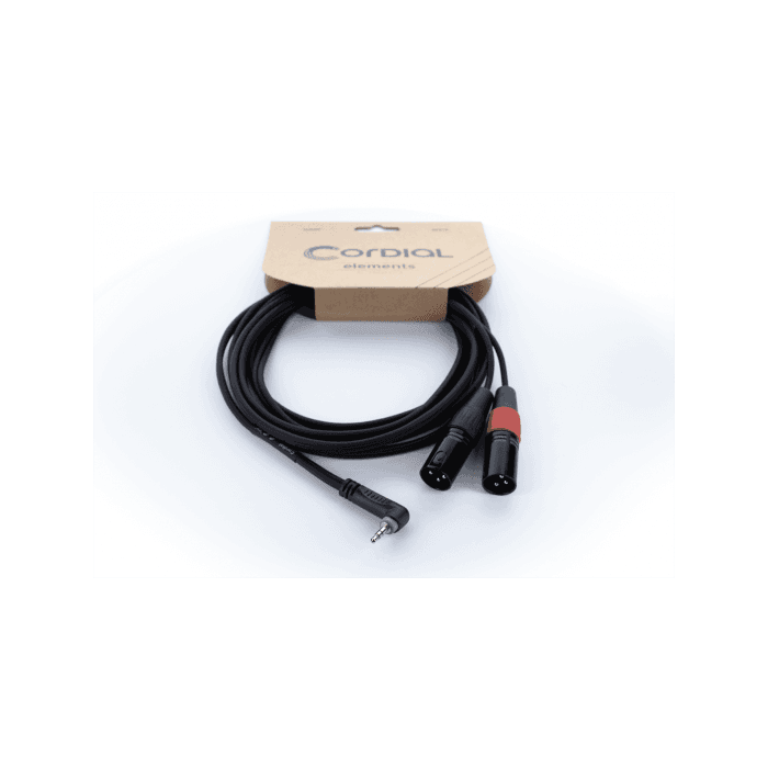 Cable Y Mini-Jack Estéreo Acodado / 2 Xlr Macho De 3 M 2 Cable Y Mini-Jack Estéreo Acodado / 2 Xlr Macho De 3 M 2