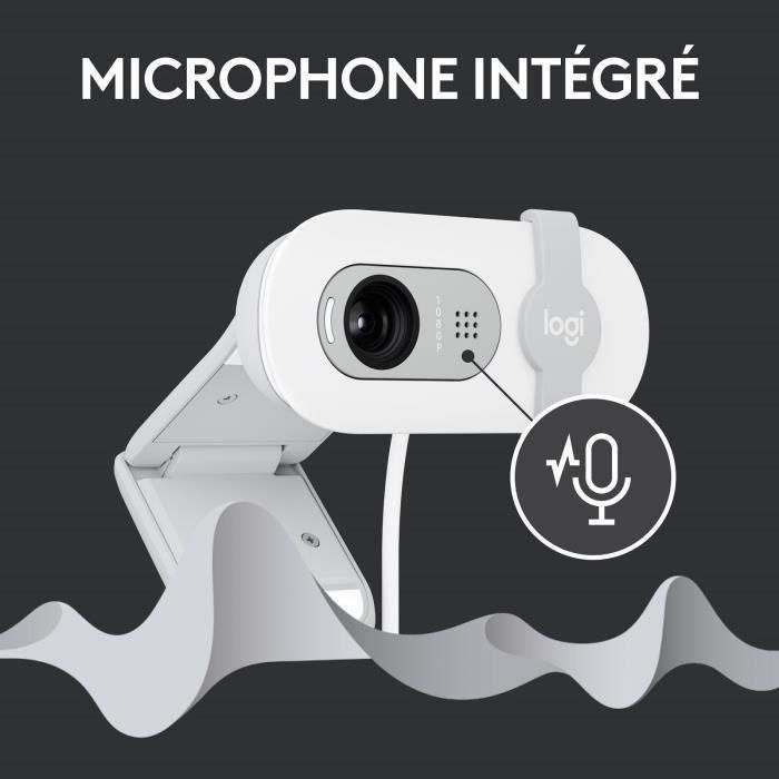 Logitech Brio 100 Webcam Full HD 1080p Blanco 4