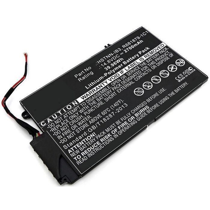CoreParts Laptop Battery For HP 39.96Wh 4Cell Li-Pol 14.8V 2700mAh Black, HP: Envy TouchSmart 4 ENVPR4 i5-3317U Envy 4-1000ENVY 4-1001TU