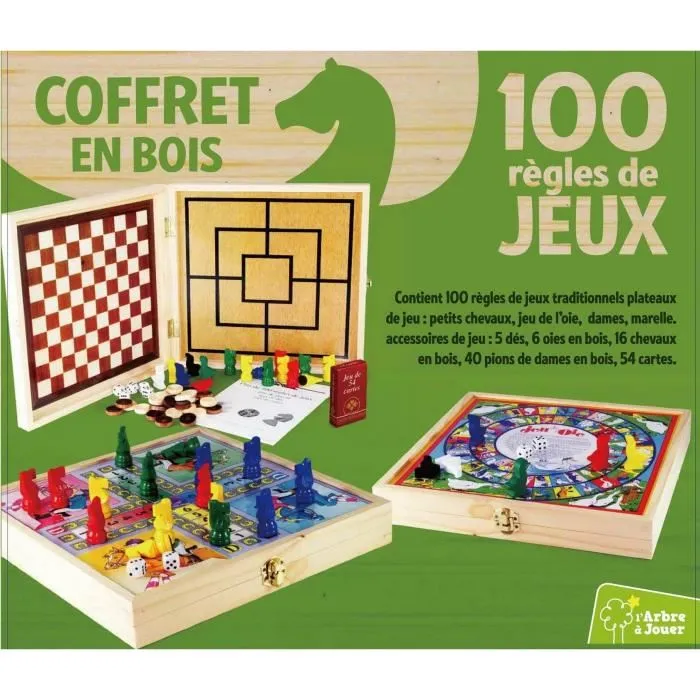 Cartamundi Caja de Madera 100 Juegos de Mesa Tradicionales para Niños a Partir de 3 Años 1