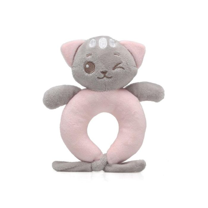 KioKids Sonajero Peluche Gatito Rosa para Bebés +3 Meses | Juguete Suave y Blandito para Desarrollo Sensorial y Auditivo 2 KioKids Sonajero Peluche Gatito Rosa para Bebés +3 Meses | Juguete Suave y Blandito para Desarrollo Sensorial y Auditivo 2