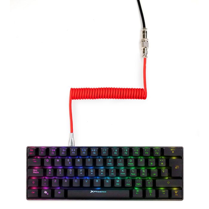 Phoenix technologies Kioru Cable Aviador en Espiral para Teclado Mecánico Tipo C - Estilo Profesional y Minimalista 2 Phoenix technologies Kioru Cable Aviador en Espiral para Teclado Mecánico Tipo C - Estilo Profesional y Minimalista 2