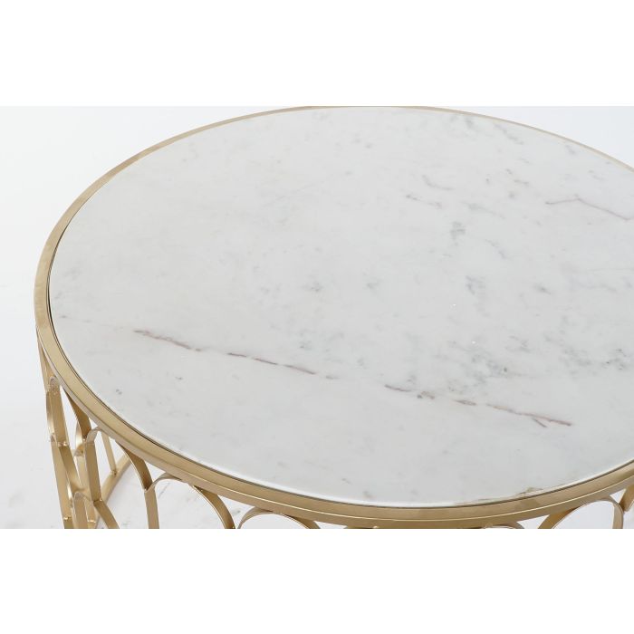 DKD Home Decor Mesa Centro Hierro y Mármol Dorado y Blanco 87 x 87 x 51.5 cm 1 DKD Home Decor Mesa Centro Hierro y Mármol Dorado y Blanco 87 x 87 x 51.5 cm 1