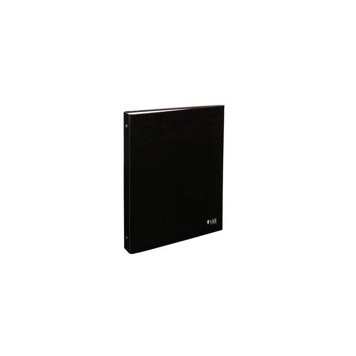 Carpeta De Anillas Carchivo Luz Carton Plastificado Brillo Fº-Xl 2 An. 25Mm Negro 4 unidades