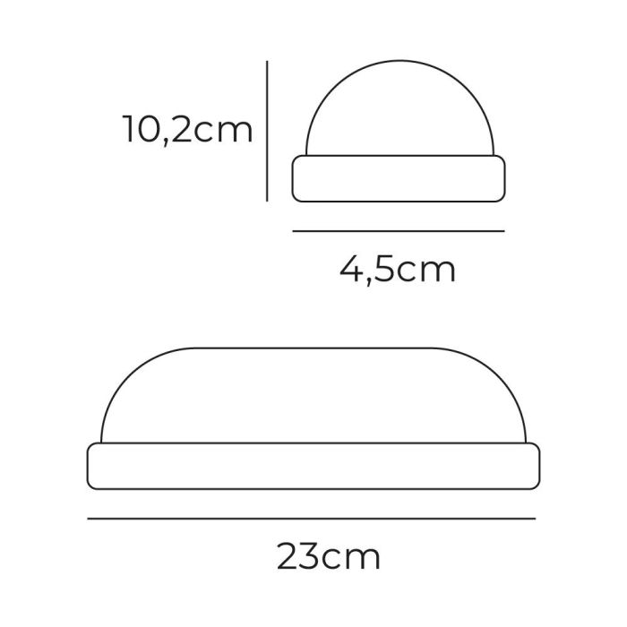 Aplique oval led 18w 1820lm 4.000k 10,2x4,5x23cm edm 1