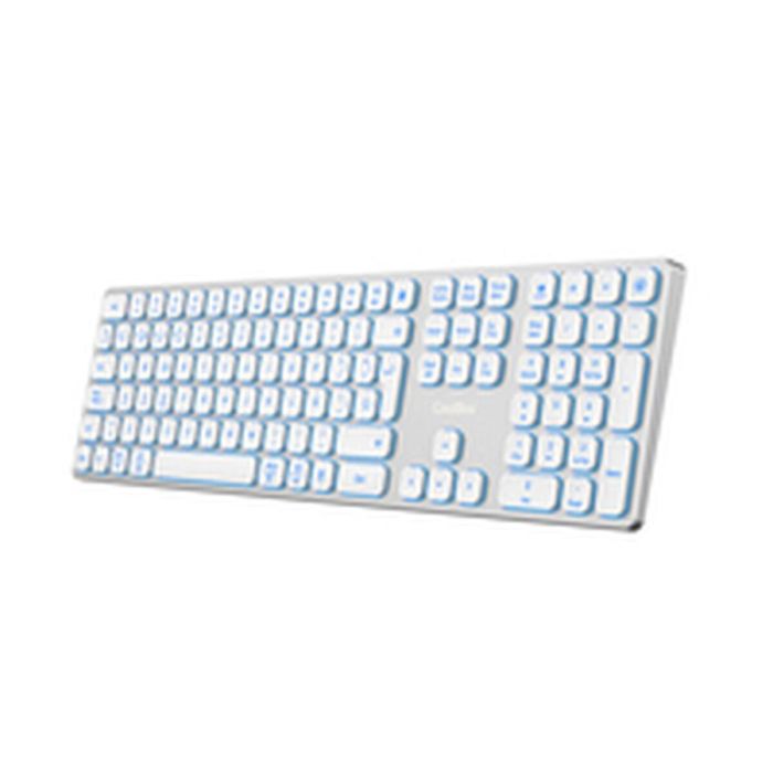 Coolbox Teclado Inalambrico Retroiluminado Moonlight Key B431 Bluetooth 5.1 + RF 2.4GHz Aluminio 12