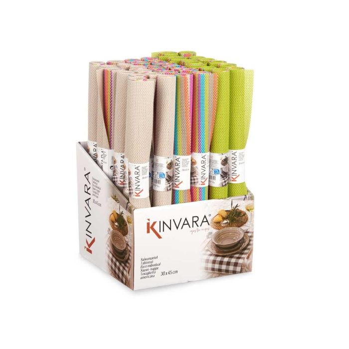 Salvamantel 30X45 Rayas Varios Col Surtidos Kinvara (72 Unidades) 2 Salvamantel 30X45 Rayas Varios Col Surtidos Kinvara (72 Unidades) 2