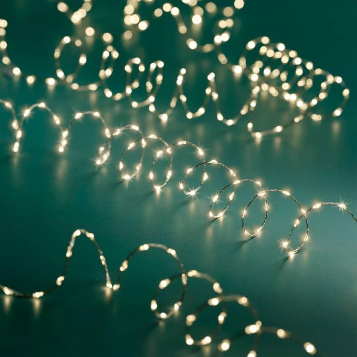 Guirnalda micro led parpadeante 378 leds luz cálida cable alambre plateado exterior 6 m 0 Guirnalda micro led parpadeante 378 leds luz cálida cable alambre plateado exterior 6 m 0