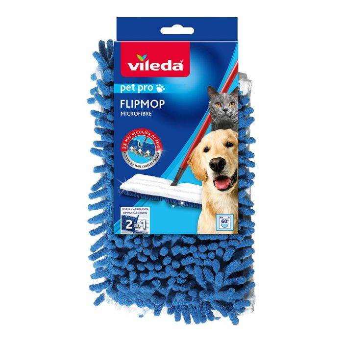 Vileda Recambio mopa Flip mop - Atrapa pelo de mascota, 2 caras, lavable, 45x12 cm 0 Vileda Recambio mopa Flip mop - Atrapa pelo de mascota, 2 caras, lavable, 45x12 cm 0