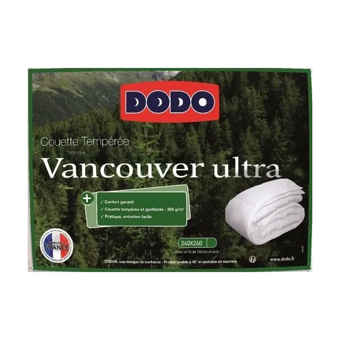 Dodo Vancouver Dudvet Ultra Envelope - Edredón Templado 240 x 260 cm para 2 Personas, 100% Fibra de Poliéster, Blanco 3