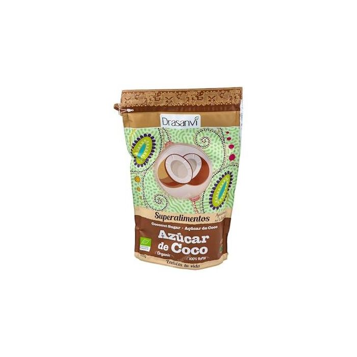 DRASANVI Azúcar de Coco Bio 300g Doypack - Bajo Índice Glucémico, Sabor Caramelo, Ecológico y Sostenible