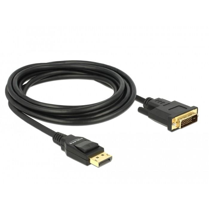 DeLOCK Kabel Displayport 1.2 macho a DVI 24+1 macho pasivo 3 m negro