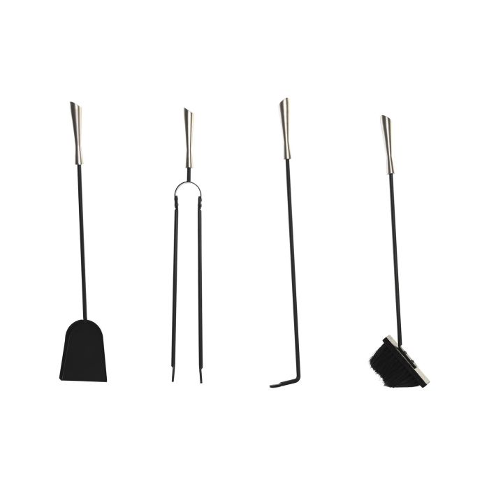 DKD Home Decor Chimenea Loft Negro Acero Inox Set de 4 Piezas 62 x 11 x 2 cm 2