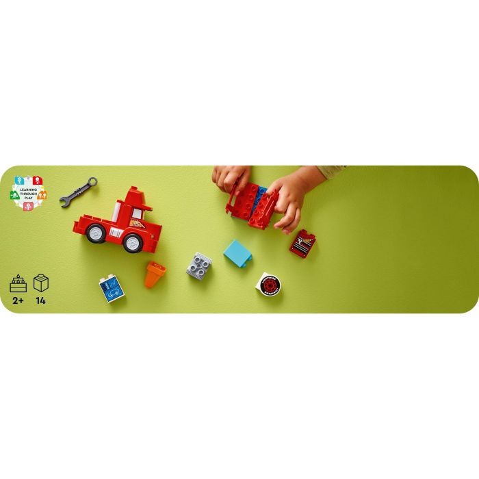 LEGO 10417 Duplo Disney Pixar Cars Mack El Transportista y Rayo McQueen Set de Construcción Parada en Boxes Juguete +2 años 4