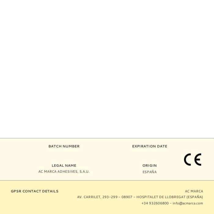 Ceys Masilla acrílica juntas grietas blanco tubo 125 ml para sellar y rellenar 1