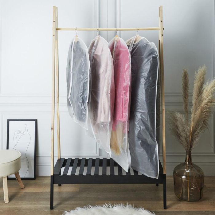 Juego De 4 Fundas Protectoras Ropa Vallee Outlet Plástico 1