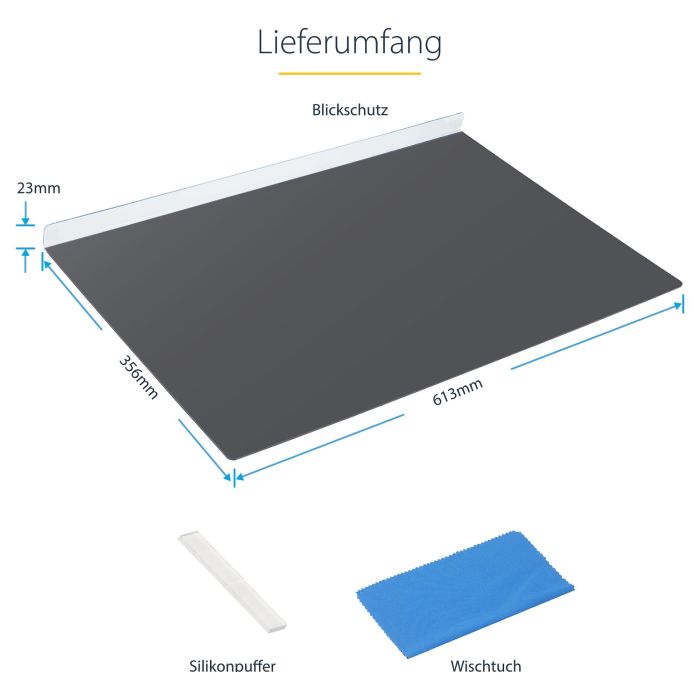 StarTech Filtro de Privacidad Colgante para Monitor de 27" - Protector Acrílico Pantalla - Ángulo Visión +/- 30° - Brillante Anti-huellas 6
