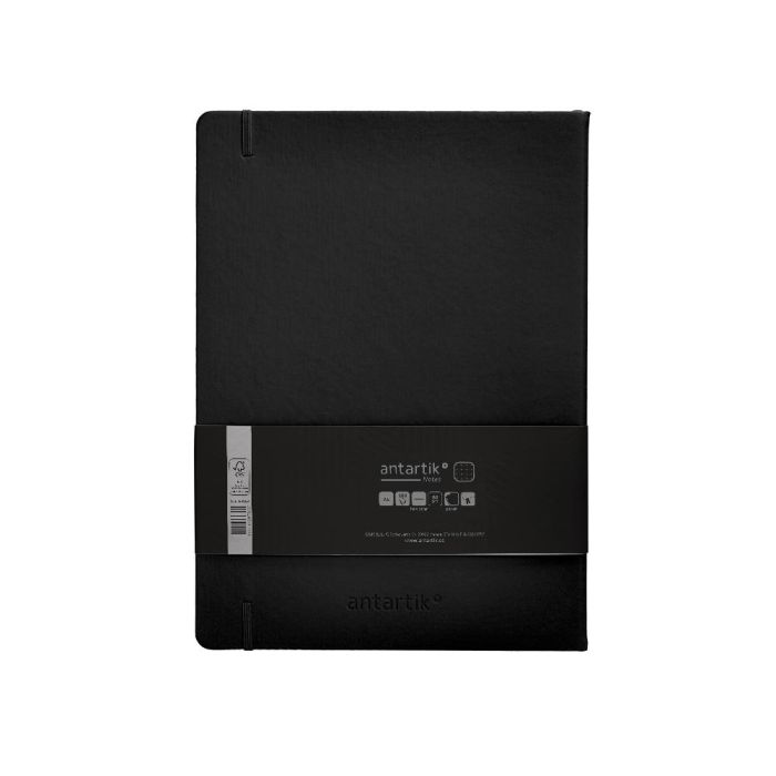 Cuaderno Con Gomilla Antartik Notes Tapa Dura A4 Hojas Puntos Negro 100 Hojas 80 gr Fsc 2