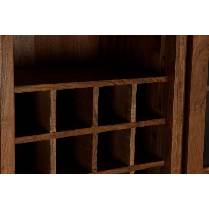 DKD Home Decor Vitrina Colonial Marron Natural Acacia Cristal Ratan 41 x 153 x 160 cm 6
