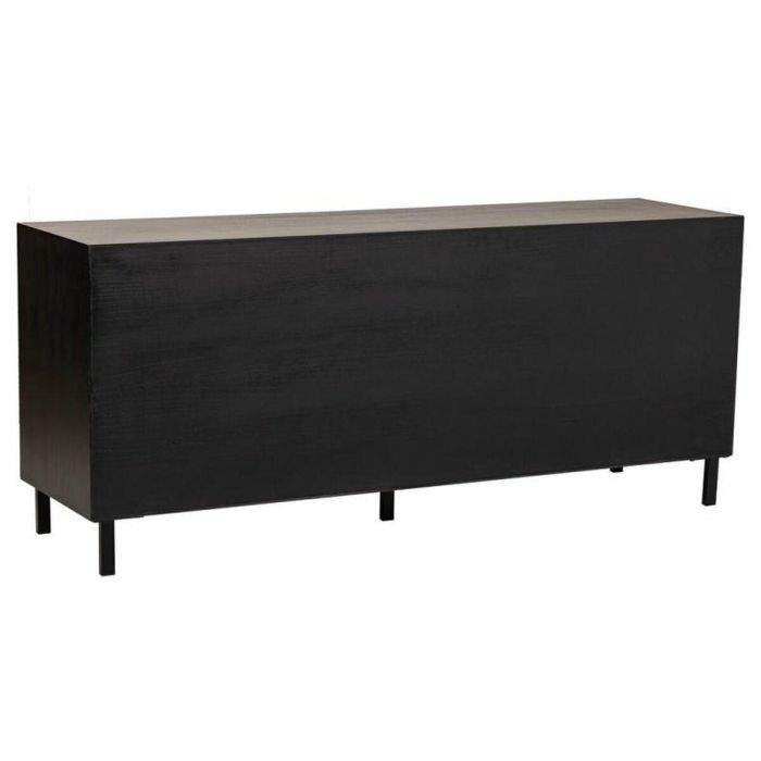 Aparador Alexandra House Living Negro Natural Ratán Madera de Paulonia 45 x 86 x 165 cm 2