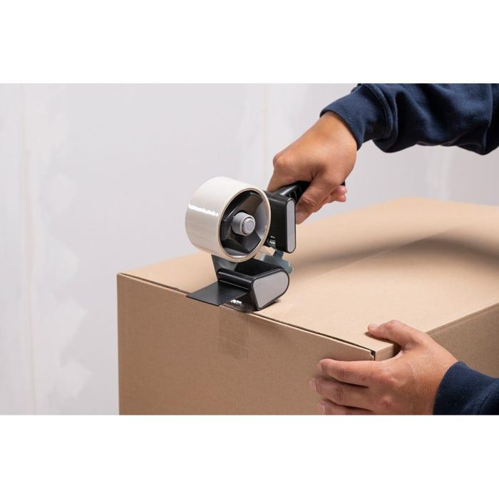 Dispensador de cinta de embalaje + 2 rollos 48 mm x 15 m 2