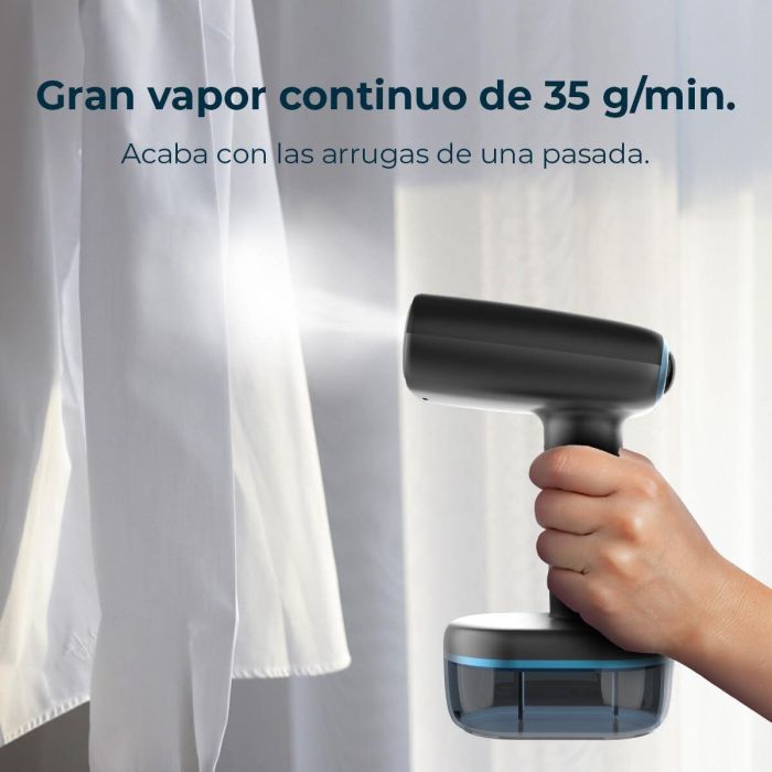 Cecotec 08508 Estación Plancha Vapor 1800W Suela Cerámica Turbo Slide 35g/min Antigoteo Autoapagado Azul Gris 18