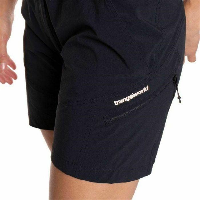 Pantalones Cortos Deportivos para Mujer Trangoworld Yittu Negro 2 Pantalones Cortos Deportivos para Mujer Trangoworld Yittu Negro 2
