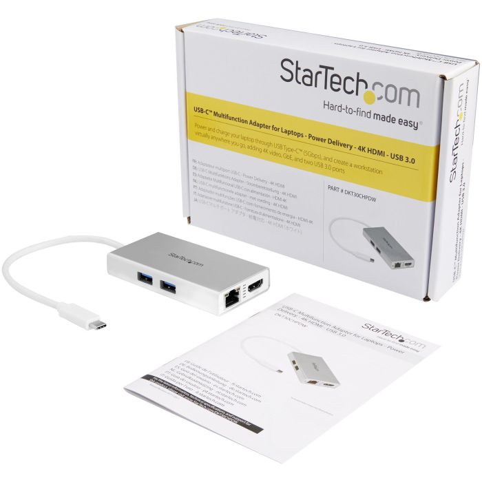 Hub USB Startech DKT30CHPDW Blanco 60 W 5