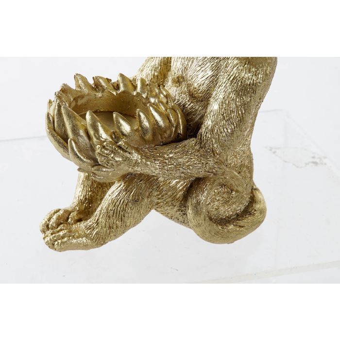 DKD Home Decor Figura Decorativa de Mono de Resina Colonial Jungle Dorada, 14 x 11 x 8 cm (4 Unidades) 2