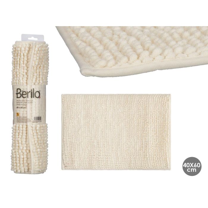 Alfombra de Baño Blanca 40x60 cm - Berilo (12 Unidades) Alfombra de Baño Blanca 40x60 cm - Berilo (12 Unidades)