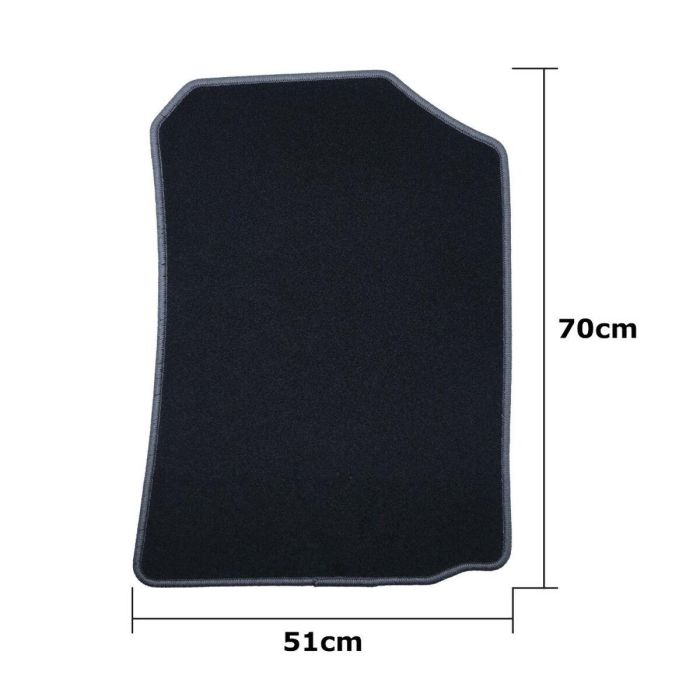 OCC Design OCCTY0014GD Alfombrillas a Medida para Toyota Corolla 2002-2007 5 Piezas, Ribete Gris Oscuro, Velour 1900g/m², Antideslizante, Calidad Superior 12