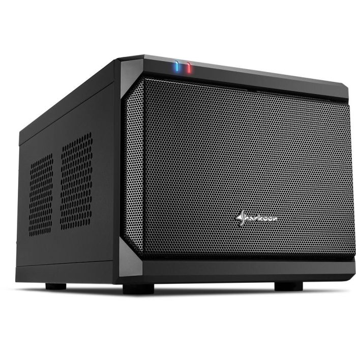 SHARKOON QB One Schwarz Midi/Minitower ITX Mini-ITX - PC/Server Netzteil Kühler - USB, USB 2.0, USB 3.0