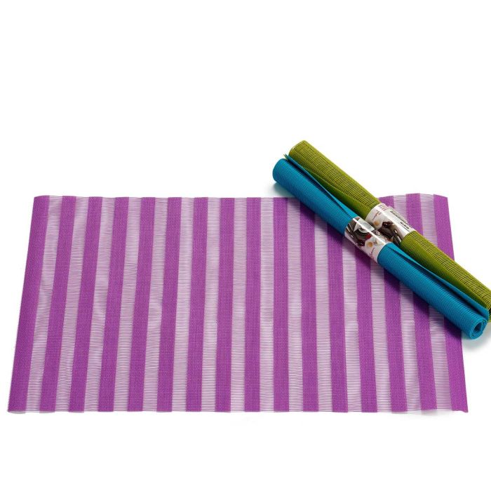 Salvamantel Kinvara 30x45 cm, rayas colores vivos - Morado, Verde, Azul (72 Unidades) 1