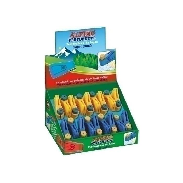 Taladro 1 Punzon Clipper Perforette Expositor De 30 Surtido