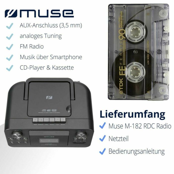 Radio Cassette Muse M-182 RDC 1 Radio Cassette Muse M-182 RDC 1