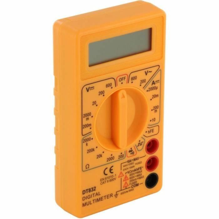 Chacon CHA5411478910107 Multitester Digital 600 V Pantalla LCD 3.5 Amarillo