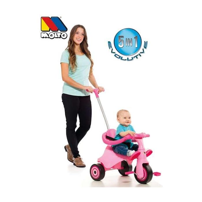 Molto Triciclo Urban Trike City Evolutivo 5 en 1 Rosa 89 cm para Bebés desde 10 Meses, Estructura de Metal y Plástico 9 Molto Triciclo Urban Trike City Evolutivo 5 en 1 Rosa 89 cm para Bebés desde 10 Meses, Estructura de Metal y Plástico 9