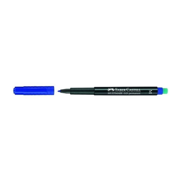 FABER-CASTELL Marcador Multimark Permanente M Azul 1mm - Resistente a la Intemperie